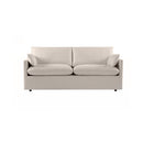 SOFA ESTACIONARIO DE DOS ASIENTOS EN TELA BEIGE