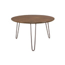 MESA DE CENTRO ACABADO DE MADERA Y PATAS NEGRAS