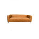 SOFA ESTACIONARIO EN PIEL SINTETICA CAMEL