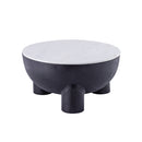 ***MESA DE CENTRO TOPE ESTILO MARMOL Y BASE METAL