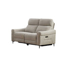 SOFA RECLINABLE DE DOS ASIENTOS ELECTRICO EN TELA GRIS