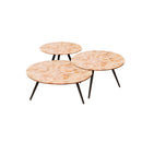 ***MESA DE CENTRO ACABADO DE MADERA SET DE 3