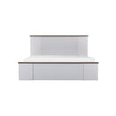 CAMA KING "1019" BLANCA + 1 MESITA DE NOCHE -2PCS