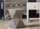 MESA LATERAL CON PATRON DE RAYAS