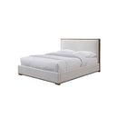 CAMA QUEEN EN TELA BLANCA