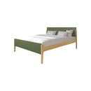 CAMA FULL "ARTIE" + 1 MESITA DE NOCHE VERDE- 2PCS