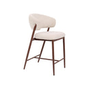 TABURETE DE BAR EN ELA BEIGE Y ACABADO DE MADERA