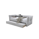 CAMA TWIN EN TELA GRIS