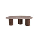 MESA DE CENTRO TOPE DE MARMOL ARTIFICIAL Y BASE MDF