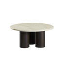 MESA DE CENTRO TOPE ARTIFICAL DE MARMOL Y BASE MDF