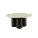 MESA DE CENTRO TOPE ARTIFICAL DE MARMOL Y BASE MDF