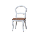 SILLA DE COMEDOR ACABADO EN MADERA BLANCA Y ASIENTO NATURAL