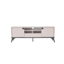 MESA DE TV COMPLAST BEIGE CON PATAS NEGRAS