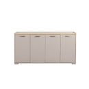 CREDENZA TAUPE Y TOPE NATURAL