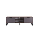 MESA DE TV ACABADO DE MADERA Y GRIS