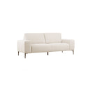 SOFA ESTACIONARIO DE TRES ASIENTOS EN TELA BEIGE