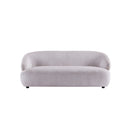 SOFA ESTACIONARIO DE TRES ASIENTOS EN TELA GRIS