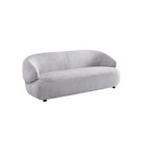SOFA ESTACIONARIO DE TRES ASIENTOS EN TELA GRIS