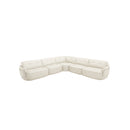 SOFA SECCIONAL ESTACIONARIO EN TELA BEIGE 5PCS
