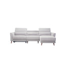 SOFA SECCIONAL RECLINABLE ELECTRICO EN TELA GRIS