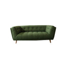 SOFA ESTACIONARIO DE DOS ASIENTOS EN TELA VERDE