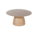 MESA DE CENTRO ACABADO DE MADERA CREMA