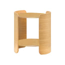MESA LATERAL EN ACABADO DE MADERA NATURAL