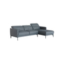 SOFA SECCIONAL ESTACIONARIO DERECHO EN TELA GRIS