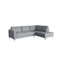 SOFA SECCIONAL ESTACIONARIO DERECHO EN TELA GRIS