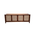 MESA DE TV ACABADO DE MADERA Y PAJILLA
