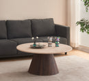 MESA DE CENTRO CON TOPE DE MÁRMOL ARTIFICIAL Y BASE MDF