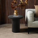 MESA LATERAL EN ACABADO MADERA NEGRA