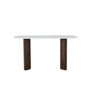 CONSOLA DE MARMOL ARTIFICIAL Y BASE MDF