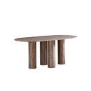 MESA DE COMEDOR TOPE DE MARMOL ARTIFICIAL Y BASE MDF LAMINADA DE MARMOL