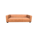 SOFA ESTACIONARIO EN PIEL SINTETICA NARANJA