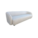 SOFA ESTACIONARIO DE TRES ASIENTOS EN TELA BEIGE