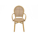 SILLA DE EXTERIOR ARABELA CON BRAZO EN TEXTILENO NATURAL