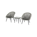 SET DE EXTERIOR BALCONY 3PCS COLOR GRIS