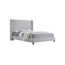CAMA KING CAMPBELL STONE EN TELA GRIS