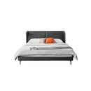 CAMA KING EN TELA GRIS