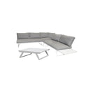 SECCIONAL DE EXTERIOR BLANCO EN TELA GRIS
