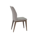 SILLA DE COMEDOR EN TELA CREMA Y PATAS EN MADERA