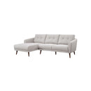 SOFA SECCIONAL ESTACIONARIO IZQUIERDO EN TELA GRIS CLARO