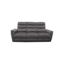 SOFA RECLINABLE ELECTRICO DE TRES ASIENTOS EN TELA MARRON CON PUERTO USB