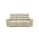 SOFA RECLINABLE CON SISTEMA ELECTRICO DE 3 ASIENTOS EN TELA COLOR CREMA