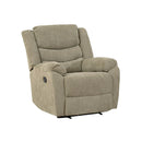 BUTACA RECLINABLE MANUAL EN TELA MARRON CLARO