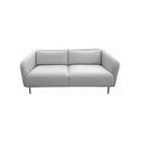 SOFA ESTACIONARIO DE 2 ASIENTOS TAPIZADO EN TELA GRIS