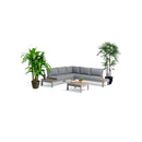 SECCIONAL DE EXTERIOR, SOFA 2 PCS, MESA DE CENTRO Y ESQUINERO