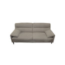 SOFA ESTACIONARIO DE 3 ASIENTOS EN TELA BEIGE BROWN Y PATAS NEGRAS