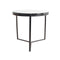 ***MESA LATERAL NEGRA CON TOPE DE VIDRIO TRANSPATENTE
